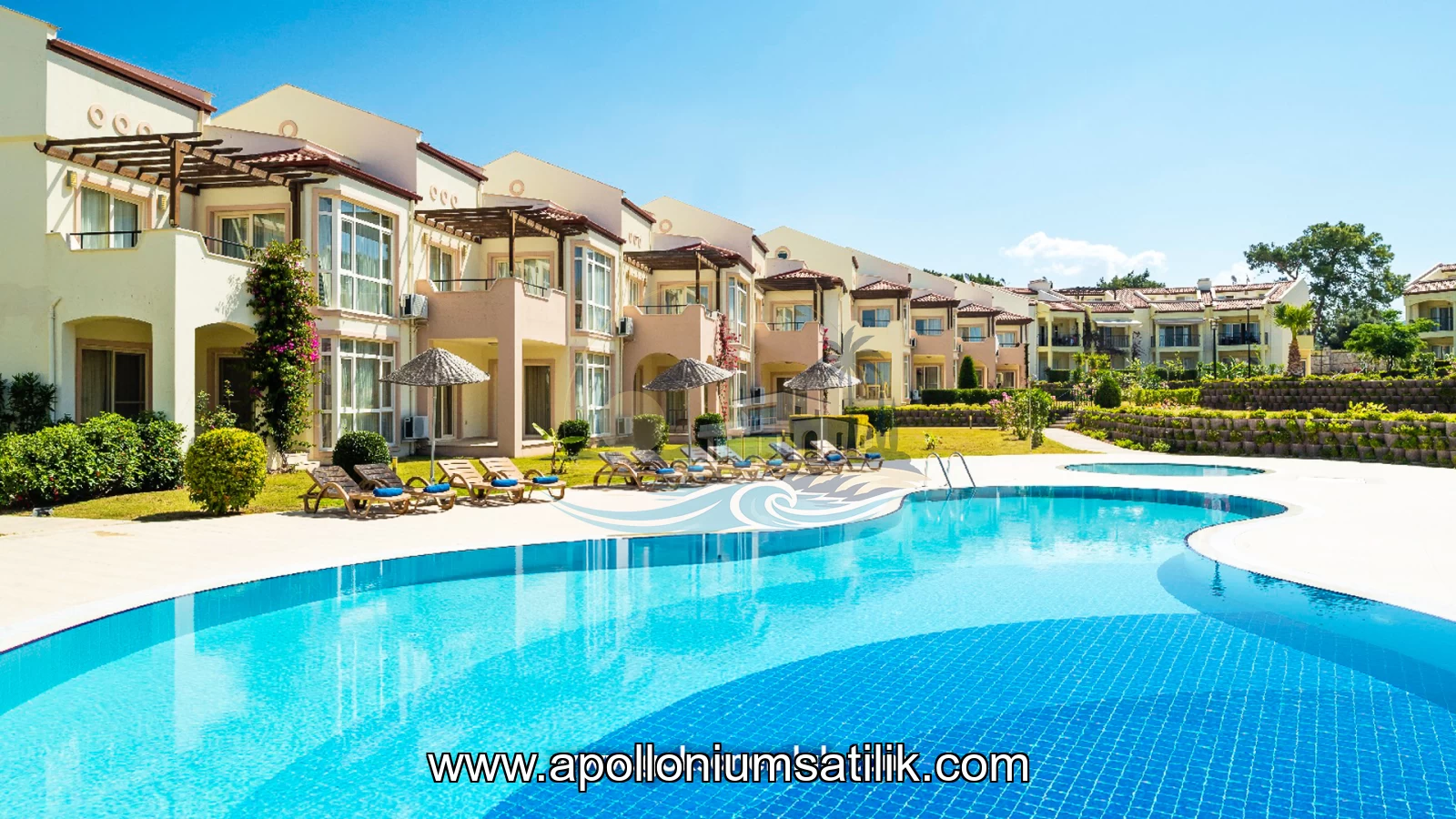Apollonium Artemiste Havuz ve Deniz Manzaralı, Köşe Konumlu 2+1 Daire